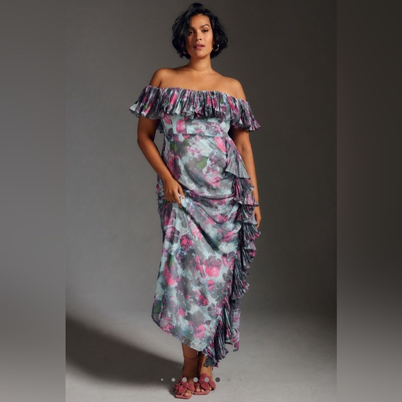 Hutch Off-the-Shoulder Ruffled Column Dress - Picture 7 of 10